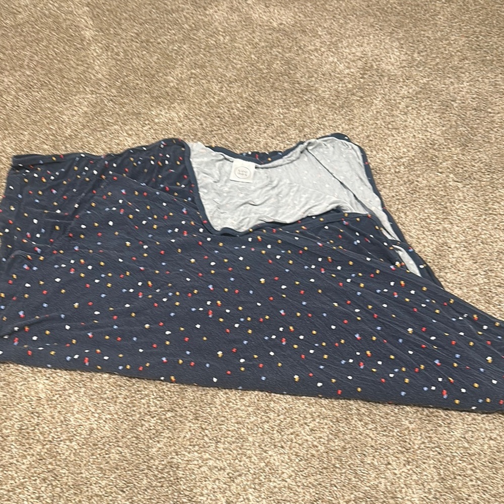 Lou Lou baby swaddle! Blue Polka Dot. A little faded.